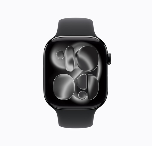 Apple Watch Series 11, Jet Black colour, side exterior