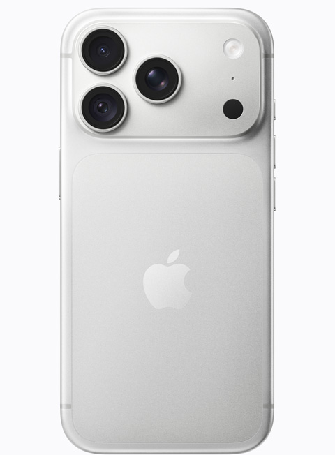 iPhone 17 Pro, coloris argent, face arrière