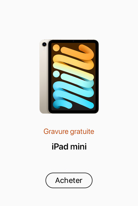Gravure gratuite - iPad mini - Acheter