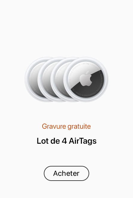 Gravure gratuite - Lot de 4 AirTags - Acheter