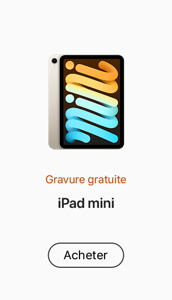 Gravure gratuite - iPad mini - Acheter