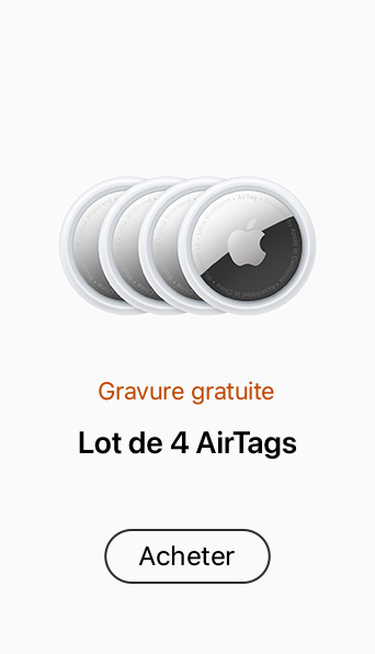 Gravure gratuite - Lot de 4 AirTags - Acheter