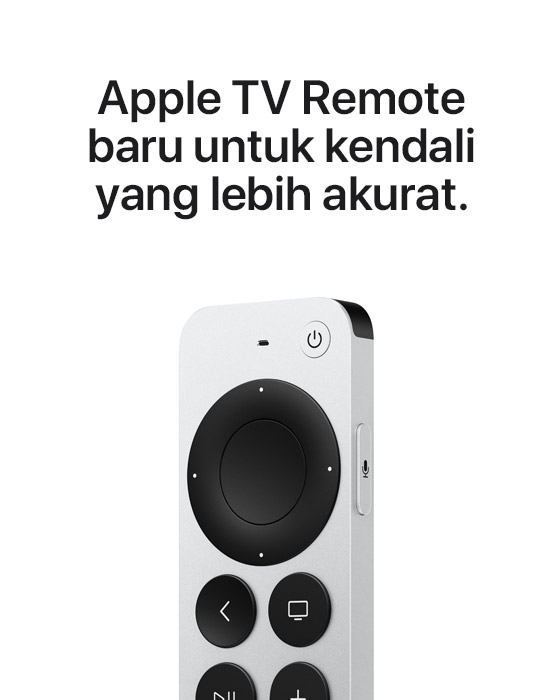 Apple TV Remote baru untuk kendali yang lebih akurat.