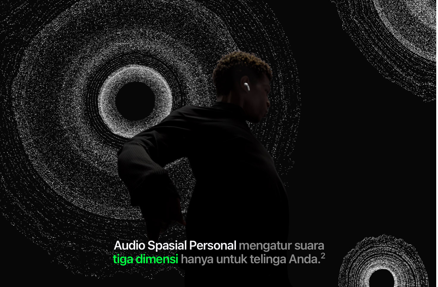 Audio Spasial Personal mengatur suara tiga dimensi hanya untuk telinga Anda.(2)