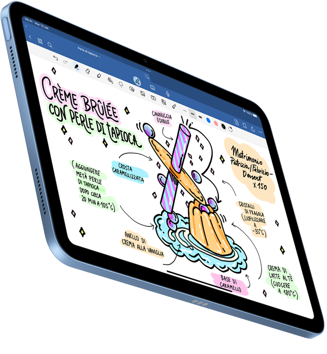 Un iPad che mostra un documento scritto a mano creato nell’app Goodnotes 6.