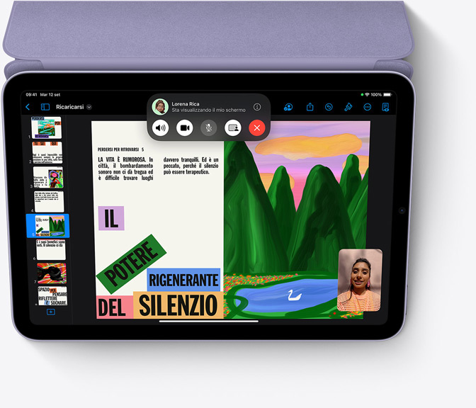 L’app Keynote su iPad mini