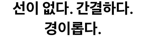 선이 없다. 간결하다. 경이롭다.