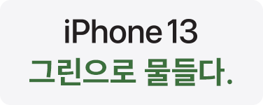 iPhone 13 그린으로 물들다.