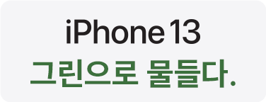 iPhone 13 그린으로 물들다.