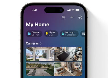 홈 앱에서 ‘나의 집’ UI를 보여주는 iPhone