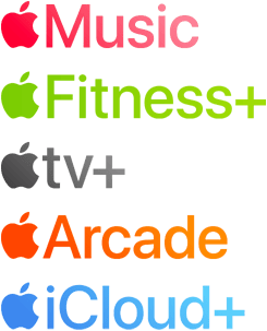 قائمة خدمات Apple: Apple Music وApple Fitness Plus وApple TV Plus وApple Arcade وApple iCloud Plus