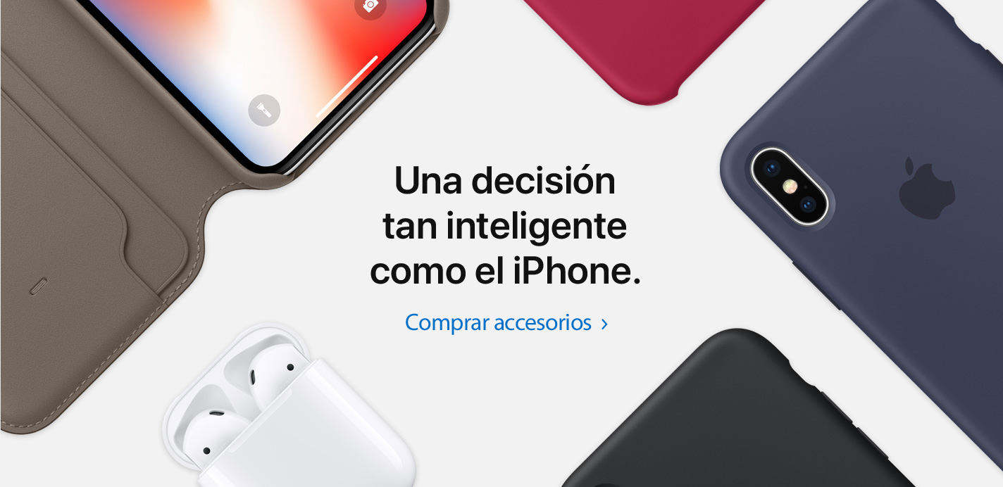 Una decisión tan inteligente como el iPhone. Comprar accesorios.