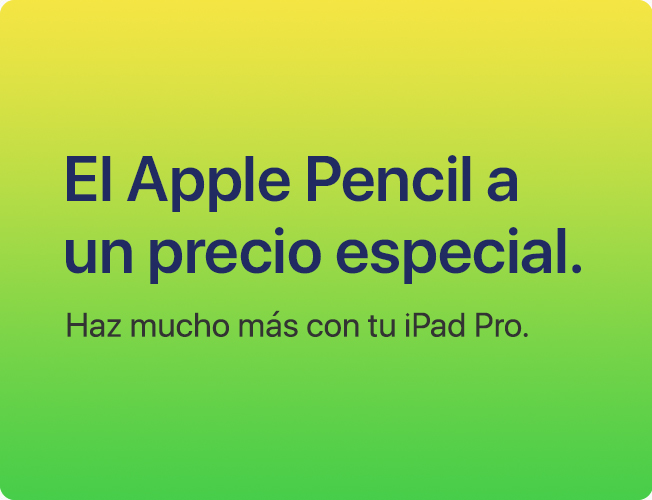 El Apple Pencil a un precio especial. Haz mucho más con tu iPad Pro.