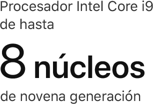 Procesador Intel Core i9 de hasta 8 núcleos de novena generación