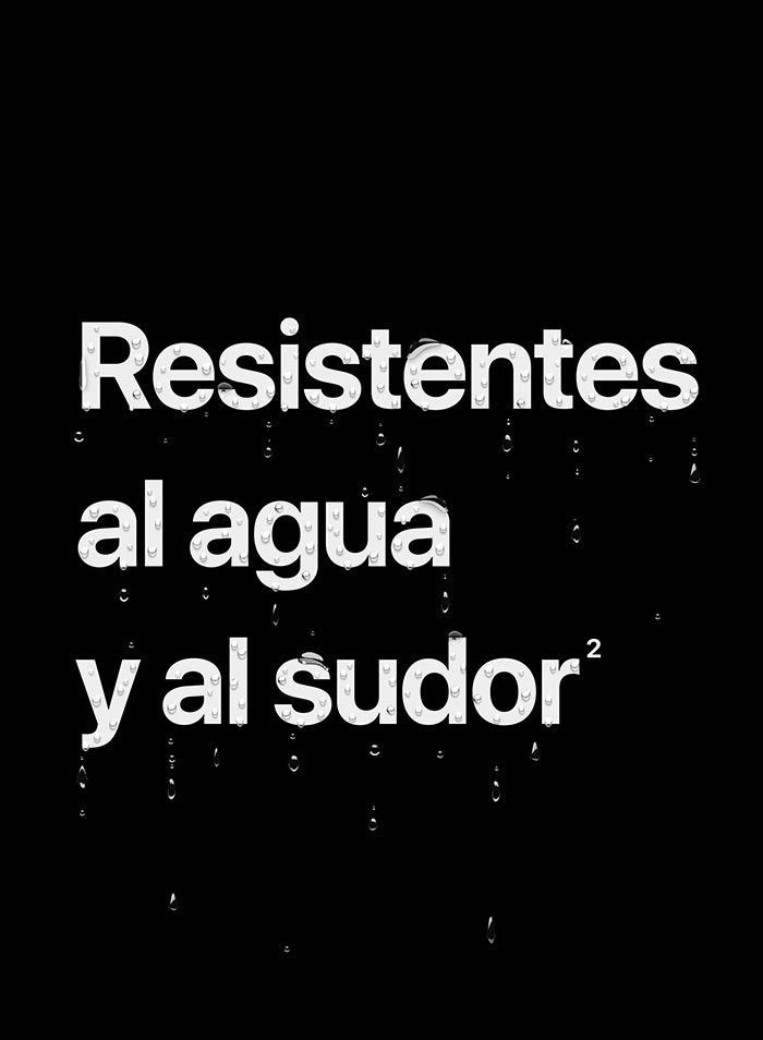 Resistentes al agua y al sudor(2)