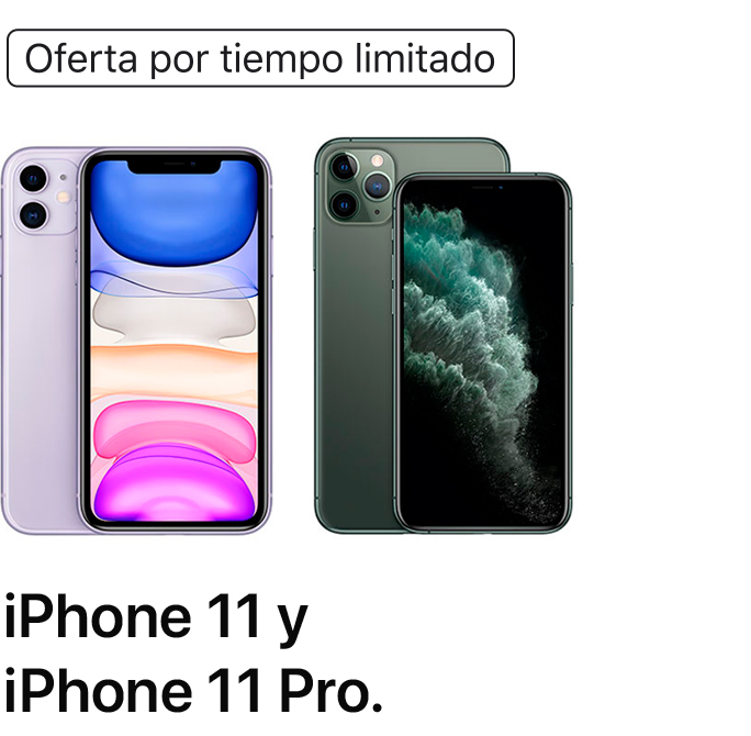 Oferta por tiempo limitado. iPhone 11 y iPhone 11 Pro.