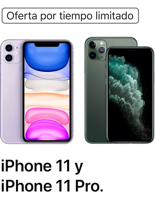 Oferta por tiempo limitado. iPhone 11 y iPhone 11 Pro.