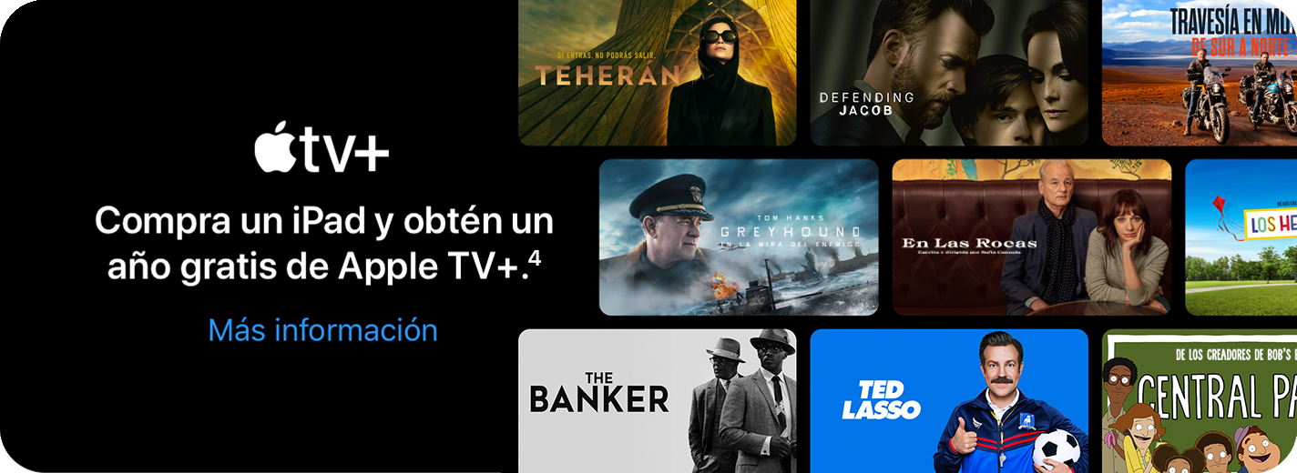 Compra un iPad y obtén un año gratis de Apple TV+.(4) Más información