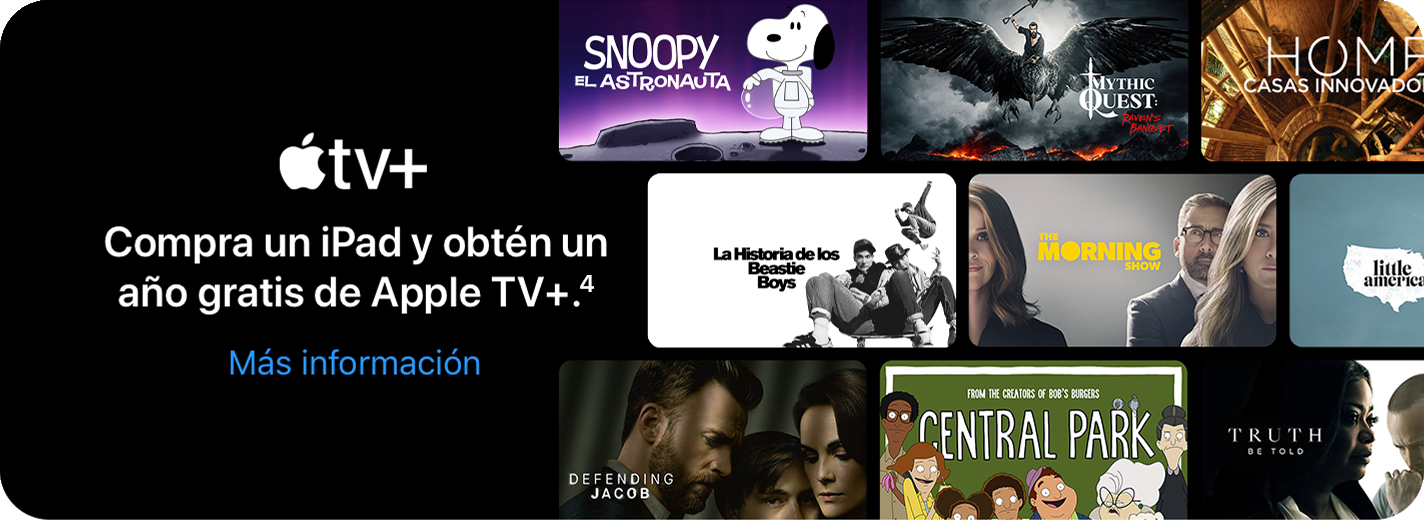 Apple tv+. Obtén un año gratis de Apple TV+ al comprar un iPad.(4) Más información