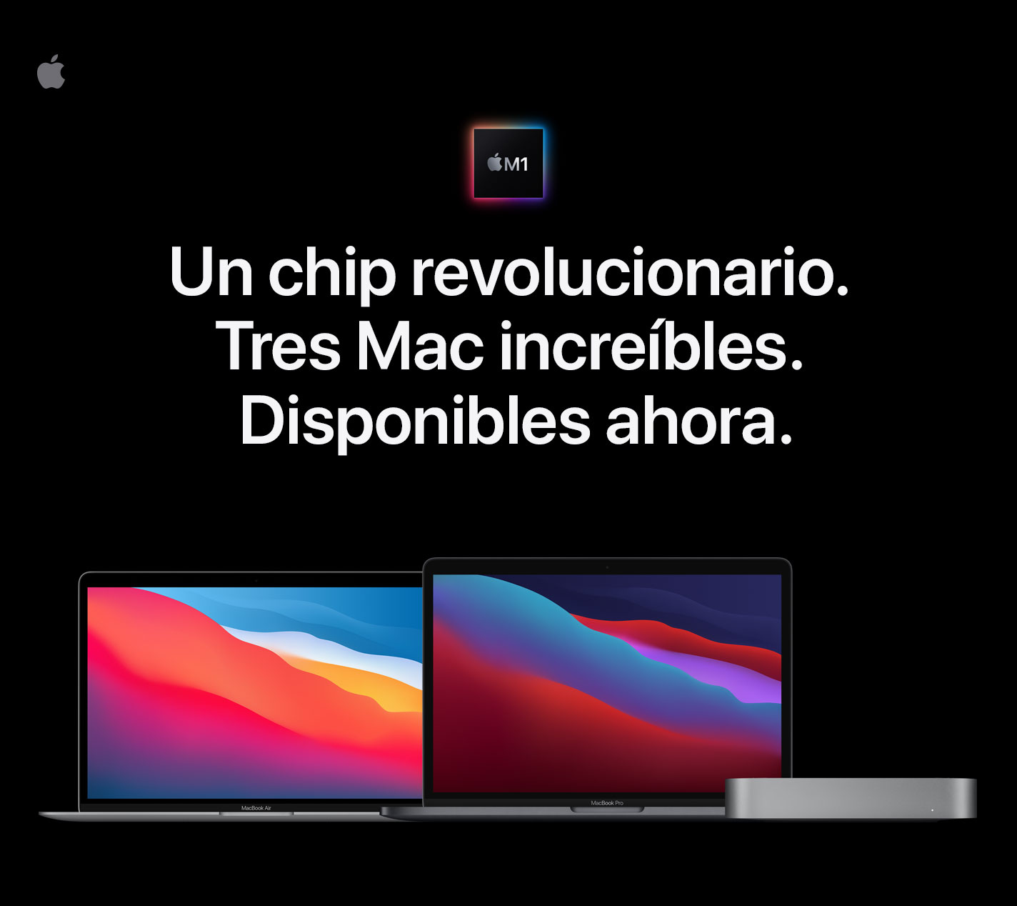 Un chip revolucionario. Tres Mac increíbles. Disponibles ahora.