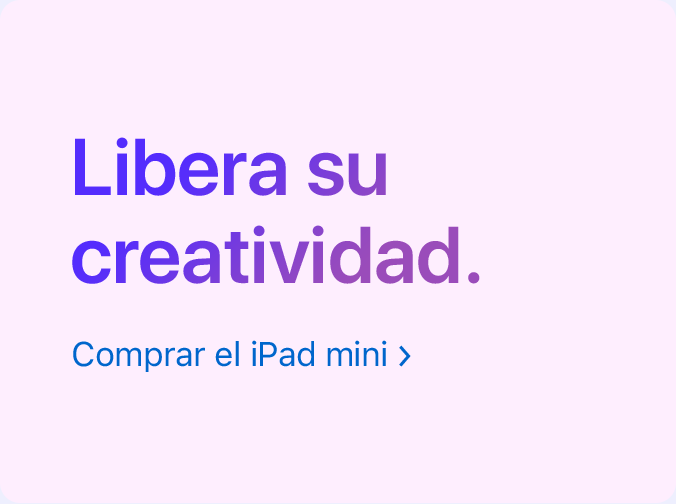 Libera su creatividad. Comprar el iPad mini