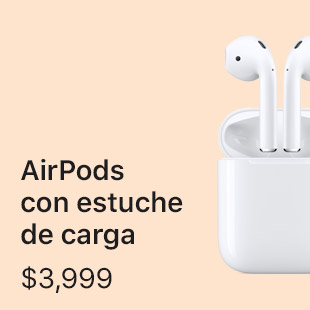 AirPods con estuche de carga $3,999