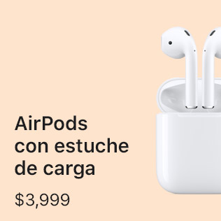 AirPods con estuche de carga $3,999