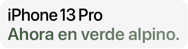 iPhone 13 Pro Ahora en verde alpino.