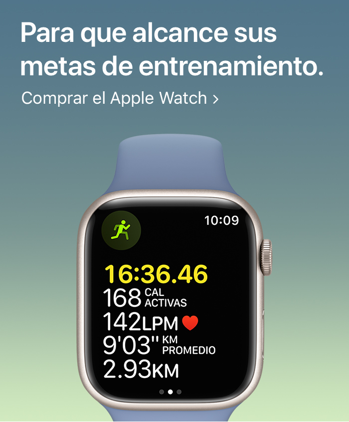 Para que alcance sus metas de entrenamiento. Comprar el Apple Watch: