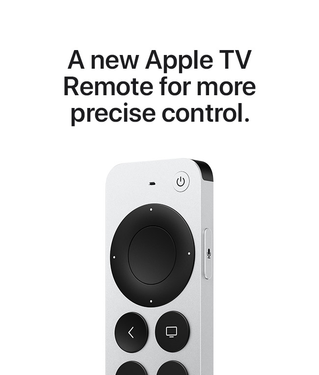 A new Apple TV Remote for more precise control.