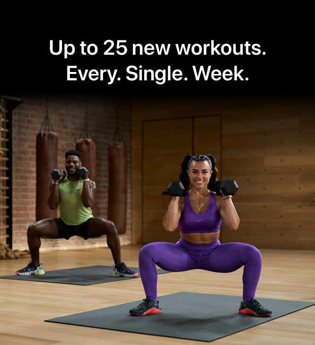 Up to 25 new workouts. Every. Single. Week.