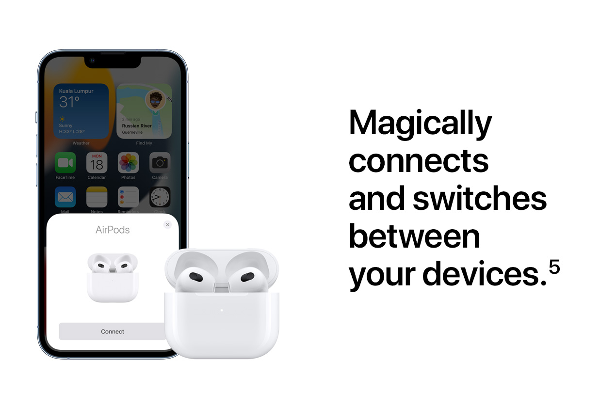 Magically connects and switches between your devices.(5)