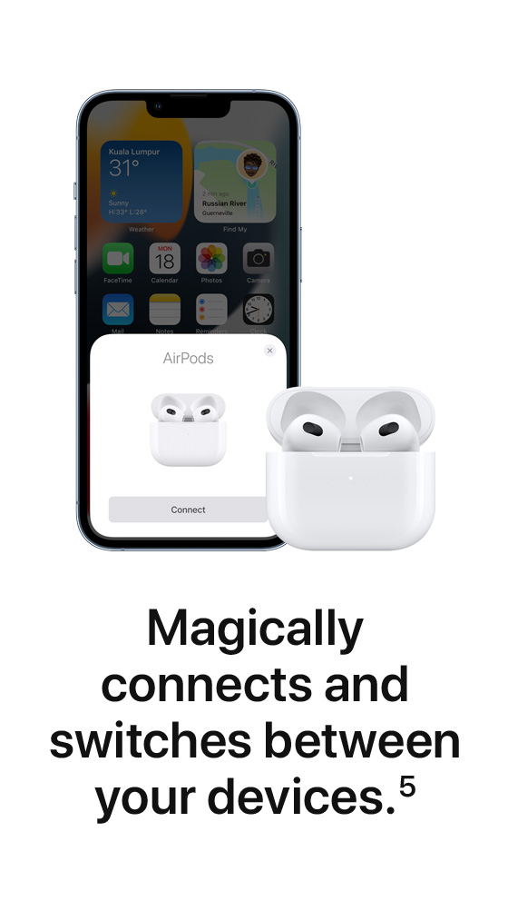 Magically connects and switches between your devices.(5)