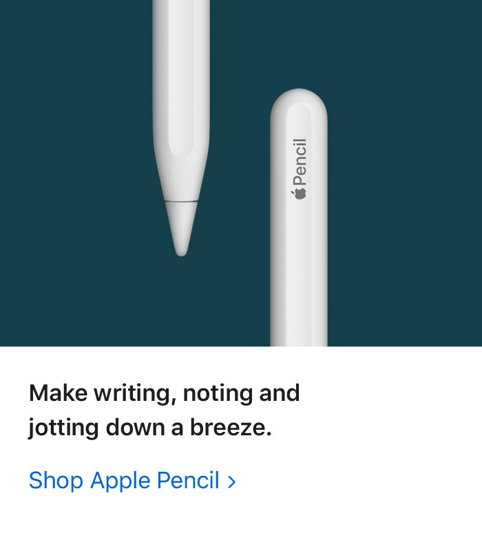 Make writing, noting and jotting down a breeze. Shop Apple Pencil: