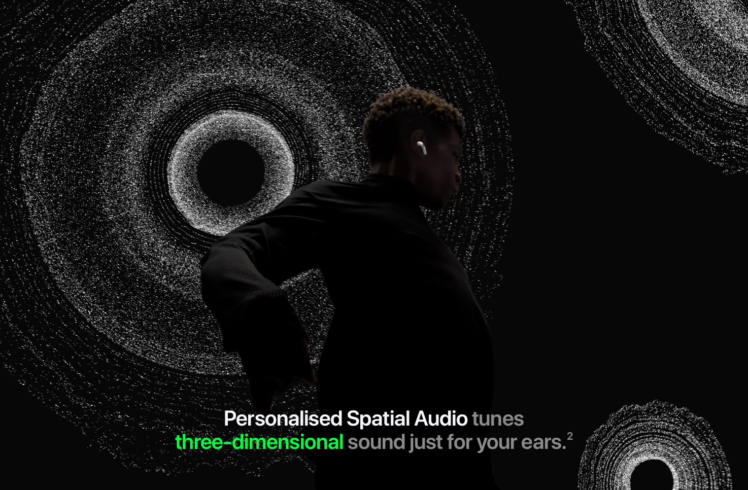 Personalised Spatial Audio tunes three-dimensional sound just for your ears.(2)