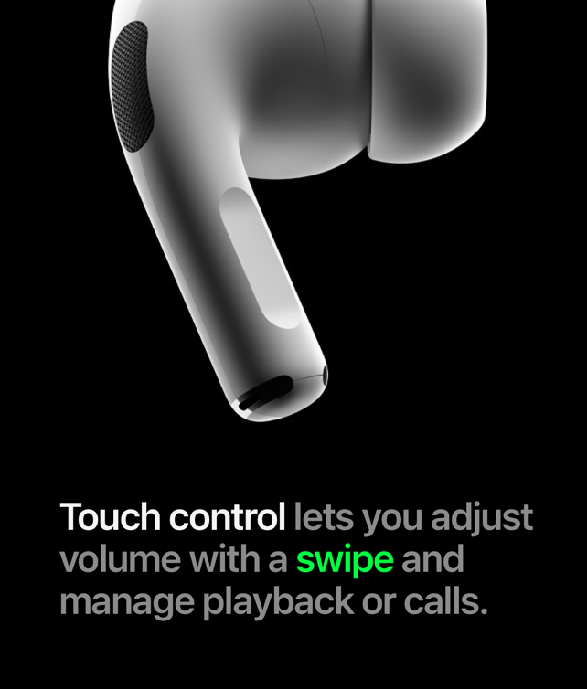 Touch control lets you adjust volume with a swipe and manage playback or calls.