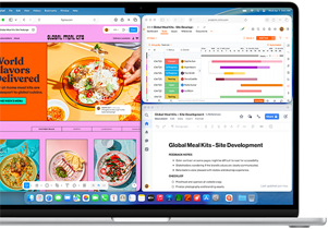 MacBook Air, na ktorom je otvorených viacero apiek
