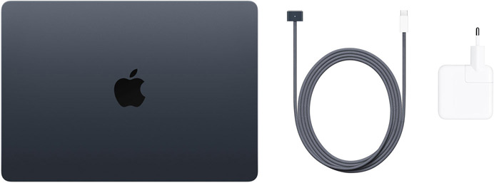 13 inç MacBook Air, USB-C - MagSafe 3 Kablosu, 30 W USB-C Güç Adaptörü