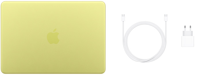 13 inç MacBook Neo, USB‑C Şarj Kablosu ve 20 W USB‑C Güç Adaptörü