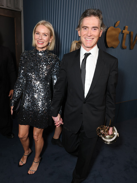 Naomi Watts and Billy Crudup attend the Apple TV+ Emmy Awards 2024 post-ceremony reception at Mother Wolf in Los Angeles, California on September 15, 2024. 