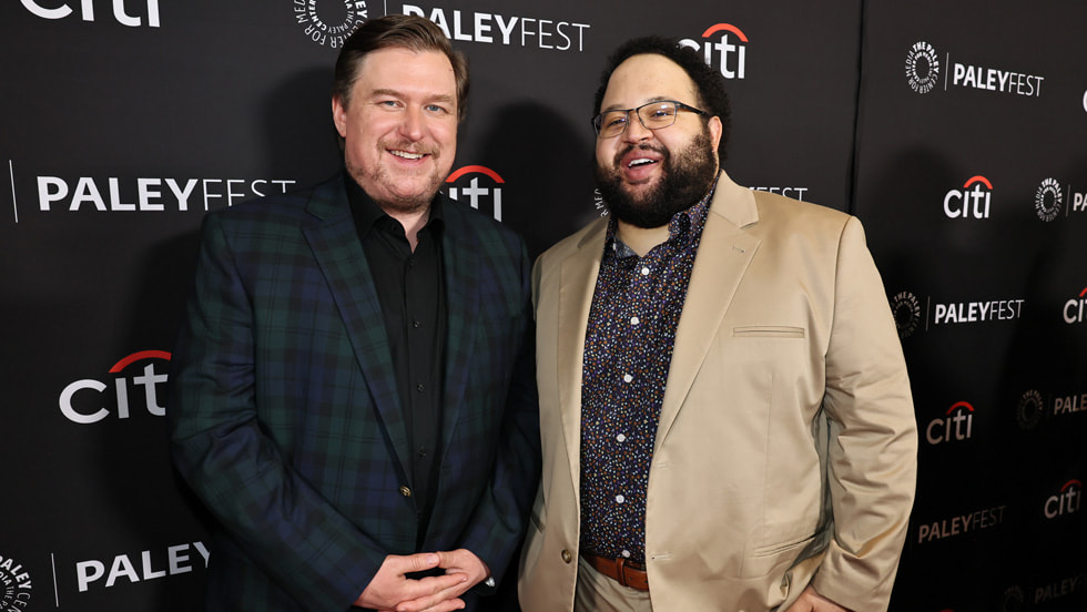 Michael Chernus and Zach Cherry at the PaleyFest LA screening and panel for Apple TV+’s “Severance” season two finale on Friday, 21 March 2025.
