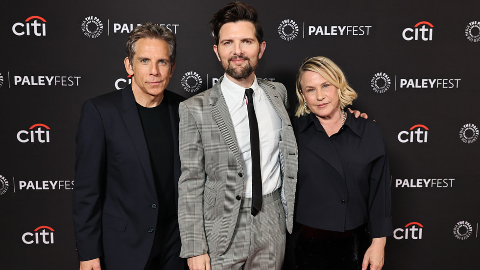 Ben Stiller, Adam Scott and Patricia Arquette at the PaleyFest LA screening and panel for Apple TV+’s “Severance” season two finale on Friday, 21 March 2025.