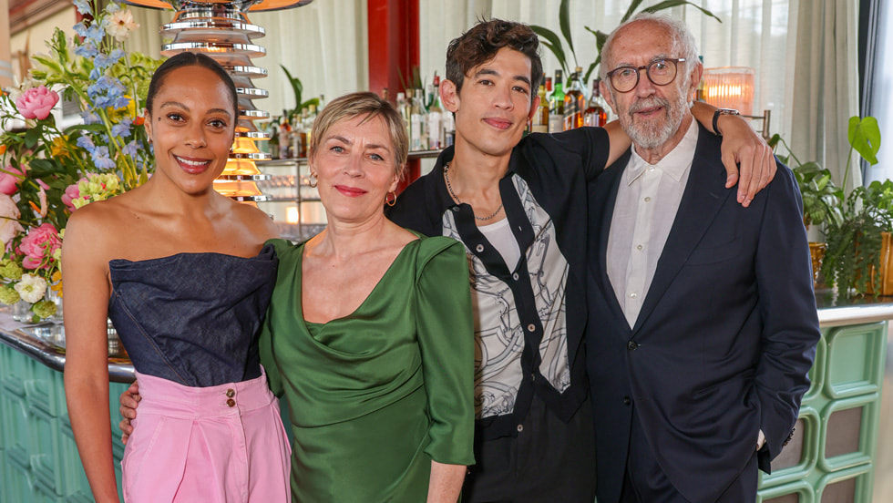 Rosalind Eleazar, Saskia Reeves, Christopher Chung and Jonathan Pryce attend the Apple TV+ BAFTA TV Brunch to celebrate excellence in global storytelling and creativity at 180 The Strand on 10 May 2025 in London, England.