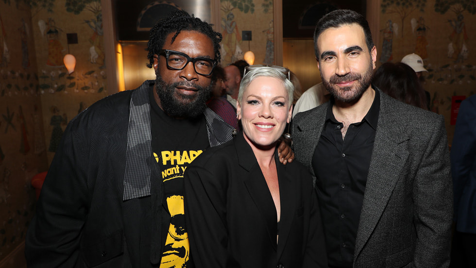 Questlove, Pink and co-writer and producer Brett Goldstein attend the U.S. premiere screening of Apple Original Films’ “All of You” at The Whitby Theater. “All of You” streams globally on Apple TV+ on Friday, 26 September 2025.