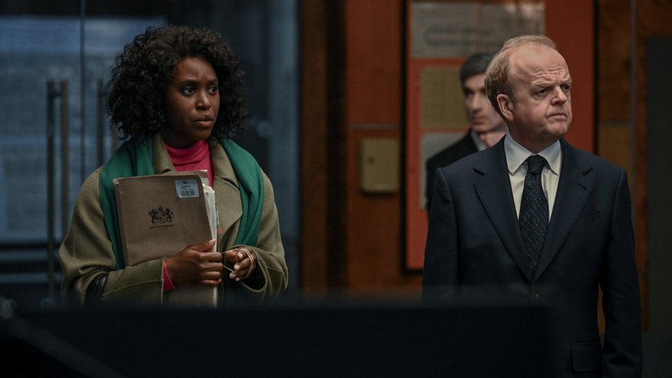 Clare-Hope Ashitey and Toby Jones in “Hijack” season two, premiering globally on Wednesday, January 14, 2026 on Apple TV.