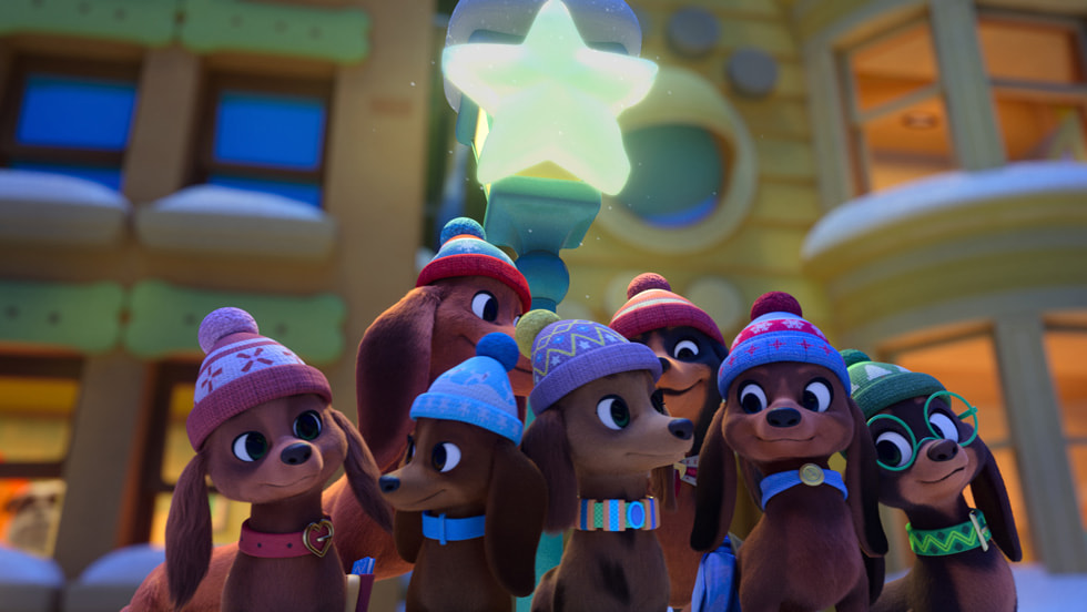 “Pretzel and the Puppies” - Merry Muttgomery! key art