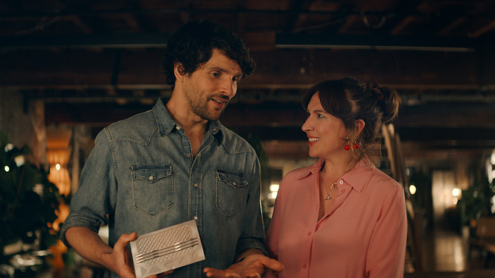 Colin Morgan and Esther Smith in “Trying,” premiering July 8, 2026 on Apple TV.