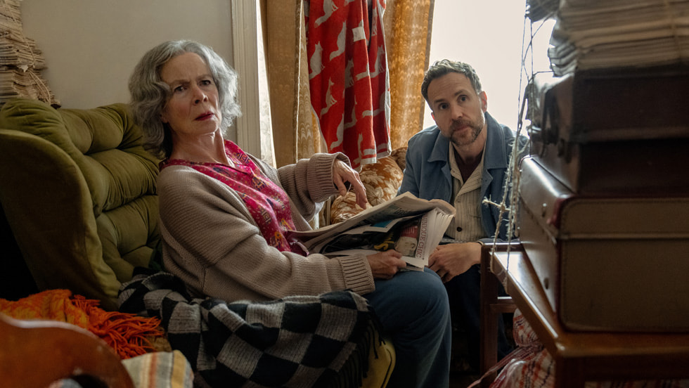 Celia Imrie and Rafe Spall in “Trying,” premiering July 8, 2026 on Apple TV.
