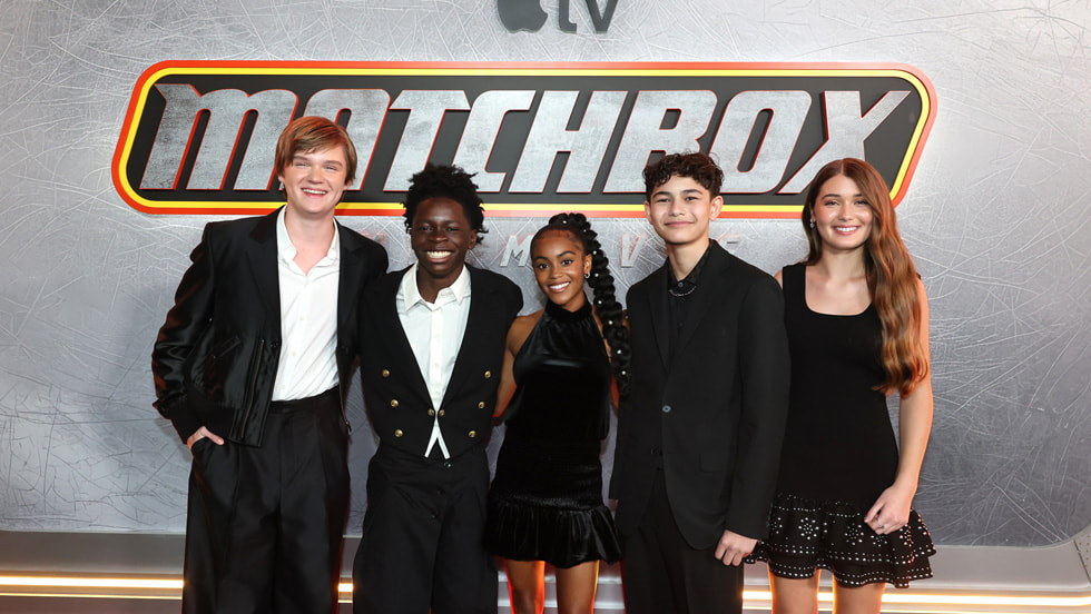 Graham Harvey, Aiden Stoxx, Braxton Paul, Max Fox and Reagan Marum attend the world premiere of the upcoming Apple Original Film “Matchbox The Movie” at AMC Lincoln Square on October 5, 2026 in New York City. “Matchbox The Movie” premieres globally on Apple TV on October 9, 2026.