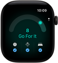 Apple Watch Series 12, алюмінієвий корпус чорного кольору, оцінка готовності 8, правий бік корпусу, коронка Digital Crown